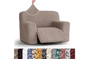 PAULATO BY GA.I.CO. Extra Large Recliner Cover - Oversized Recliner Chair Cover - Washable Fabric Slipcover - 1-Piece Form Fit Stretch Furniture Protector - Microfibra - Marsala (Recliner Cover)