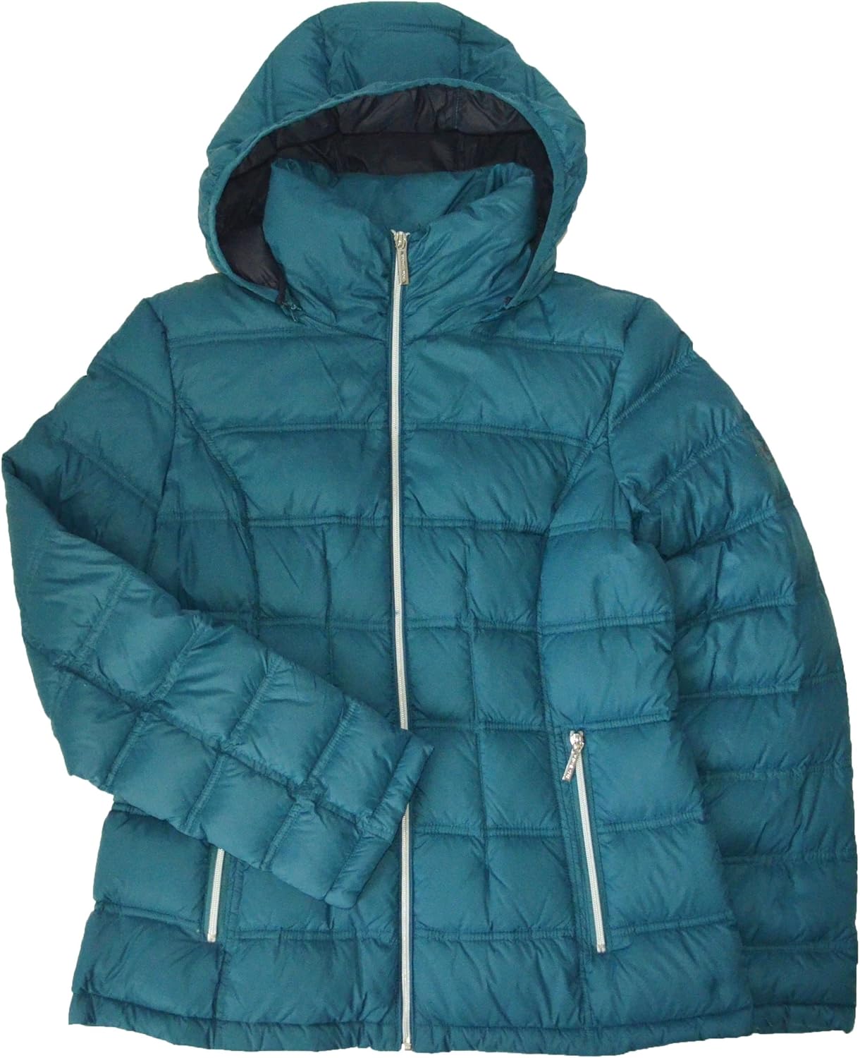 teal padded coat womens