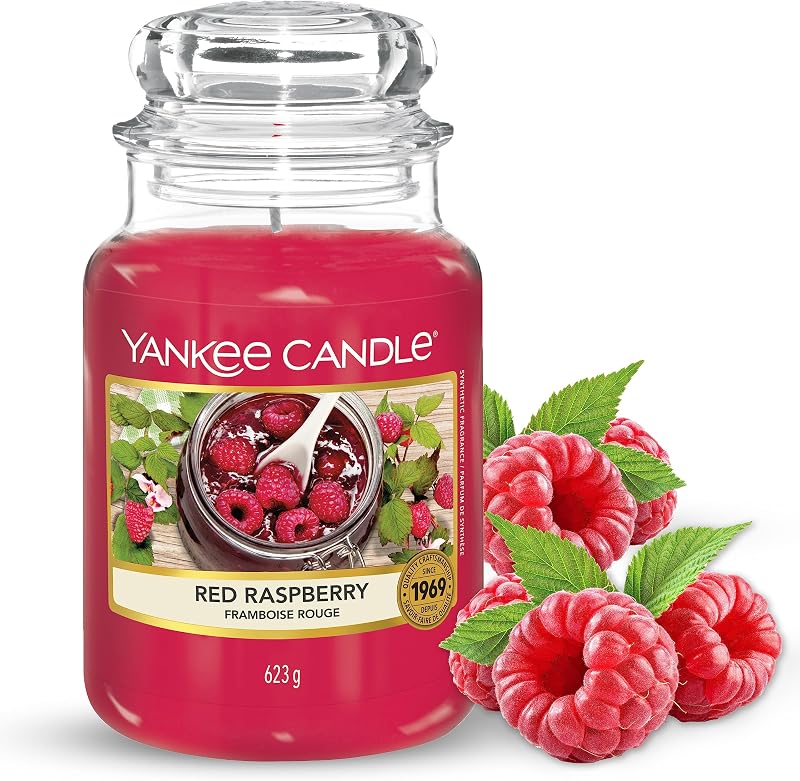 Yankee Candle Red Raspberry Large Jar Scented Candle 150 Hour Burn Time