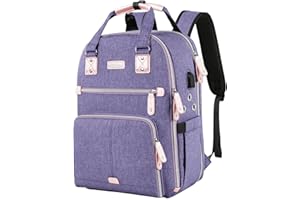 SINVICKO Crochet Bag, Knitting Bag Backpack and Totes Organizer with USB Charging Port, Large Yarn Storage Tote Bag