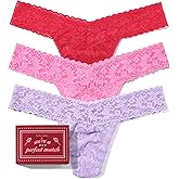 hanky panky Signature Lace Low Rise Thongs for Women: Valentine's Edition | Lacy Underwear, Gifts for Her | One Size (4-14)