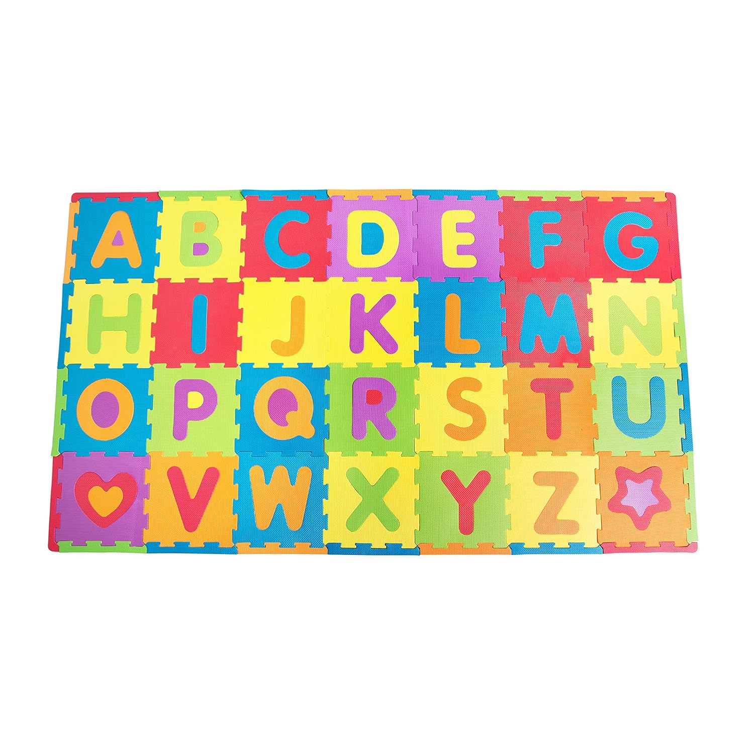 Multiple Colors Jellybeanz EVA Foam Floor Play Mat of Puzzle Pieces for Toddlers and Kids and 2