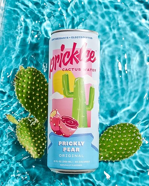 PRICKLEE PRICKLY PEAR CACTUS WATER – PACKED WITH ANTIOXIDANTS, ELECTROLYTES, VITAMIN C – NATURAL SPORTS DRINK FOR IMMUNITY, & RECOVERY – NON-SPARKLING, LOW-SUGAR, LOW-CALORIE, NO CAFFEINE