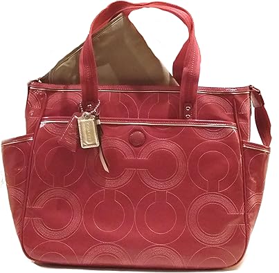 leather coach diaper bag