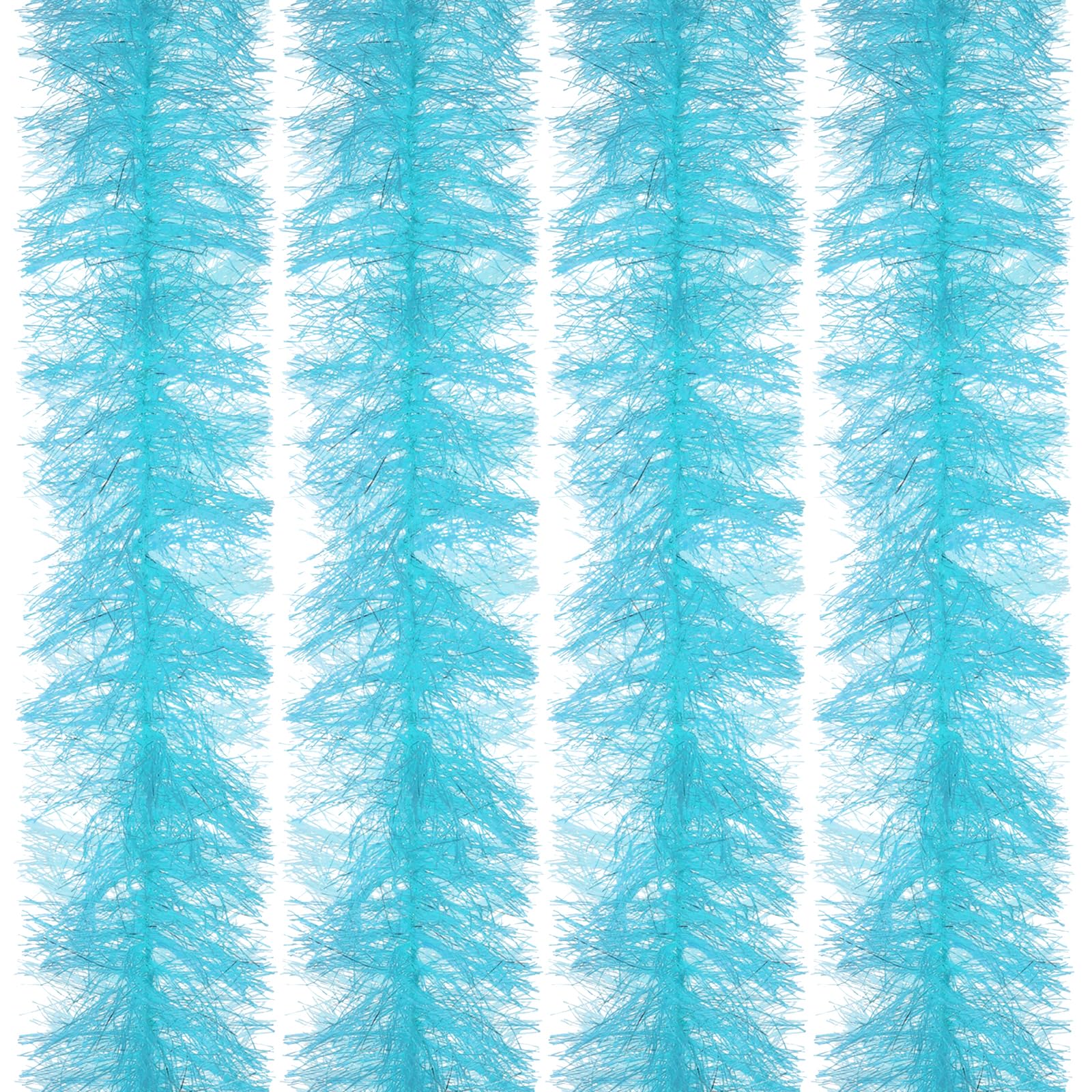 PATIKIL 6.6Ft Feather Boa, 4 Pcs Artificial Fluffy Feather Boas Party Decorations for DIY Crafts, Wedding Costume, Christmas, Concert, Halloween, Home Decor, Sky Blue