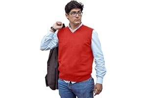 TINKUY Peru Men’s Alpaca Wool Sweater Vest – Soft V-Neck Pullover for Men – Classic Peruvian Knit – Sizes S to 4XL