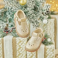 Felix & Flora Toddler Little Girl Glitter Gold Mary