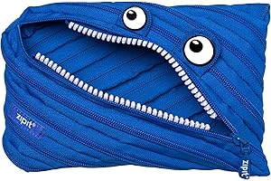 ZIPIT Monster Large Pencil Case for Boys | Pencil Pouch for School, College and Office | Pencil Bag for Kids (Blue)