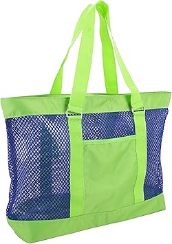 green beach bag