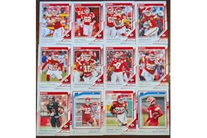 FreshD Cards 2024 Donruss NFL Team Set Collectible Cards - Kansas City Chiefs - Patrick Mahomes, Travis Kelce & More - 15 Trading Cards
