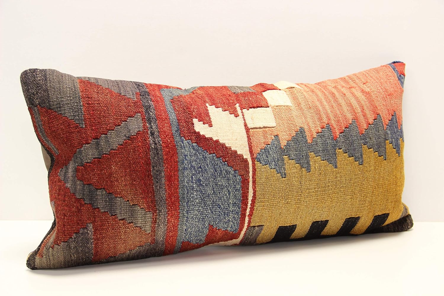 Anatolian kilim pillow cover 12x24 inch Oriental Kilim