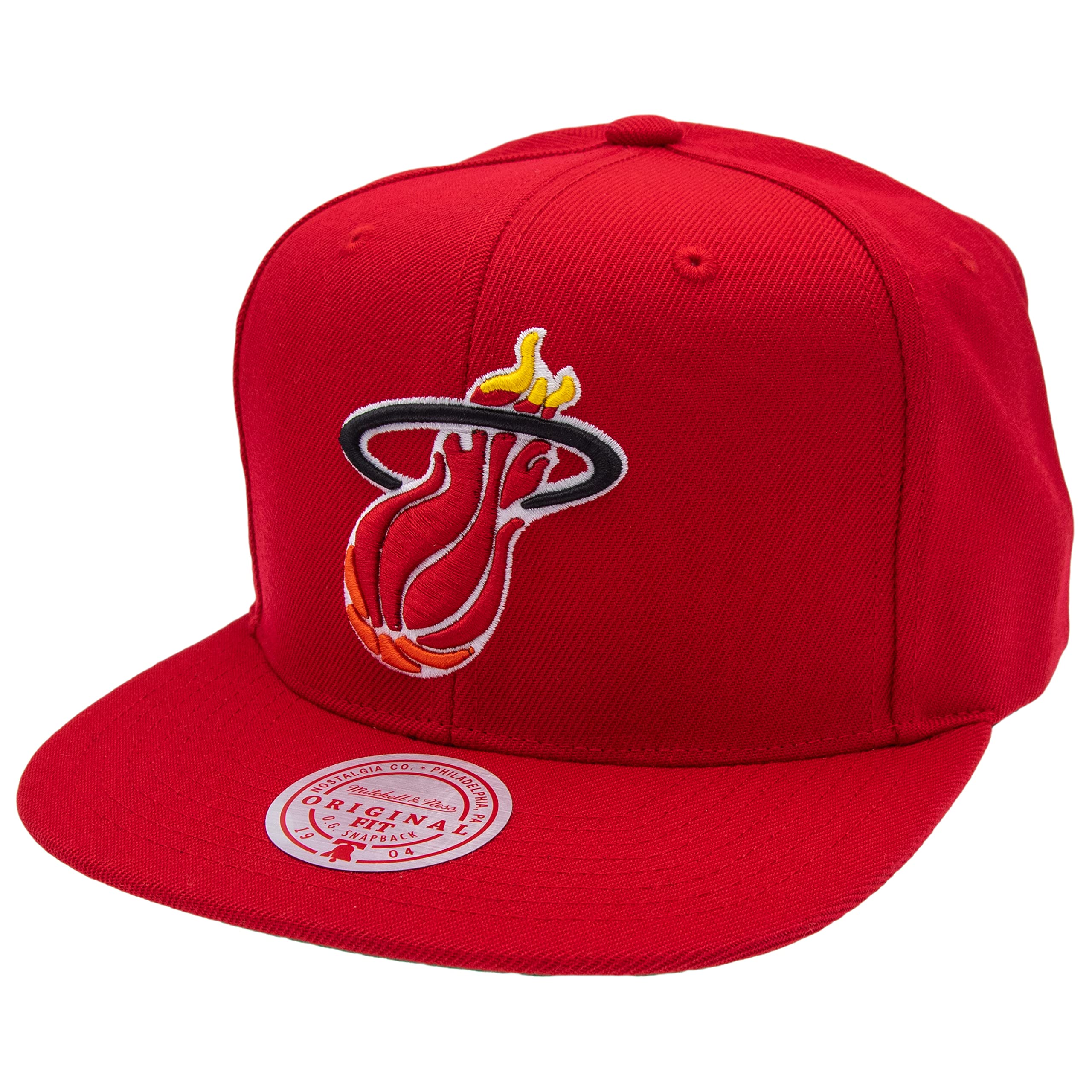 Mitchell & Ness NBA/HWC Team Ground 2.0 Snapback, MIAMI HEAT - Red, One Size — image 1