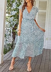 PRETTYGARDEN Women's Summer Floral Boho Dress Wrap