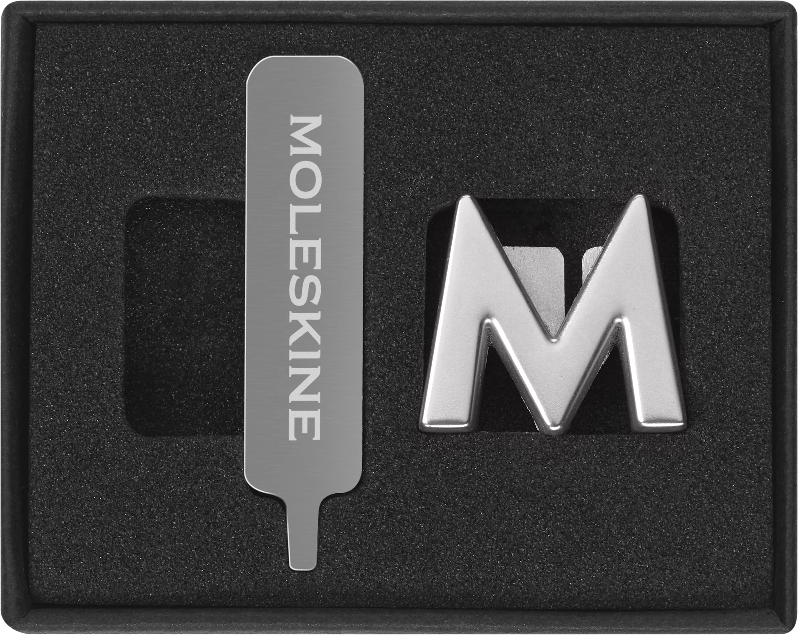 Moleskine Pin for Notebook or Planner Letter M, Letter Pin, Customize The Elastic Closure, Special Customized Gift, Colour Silver