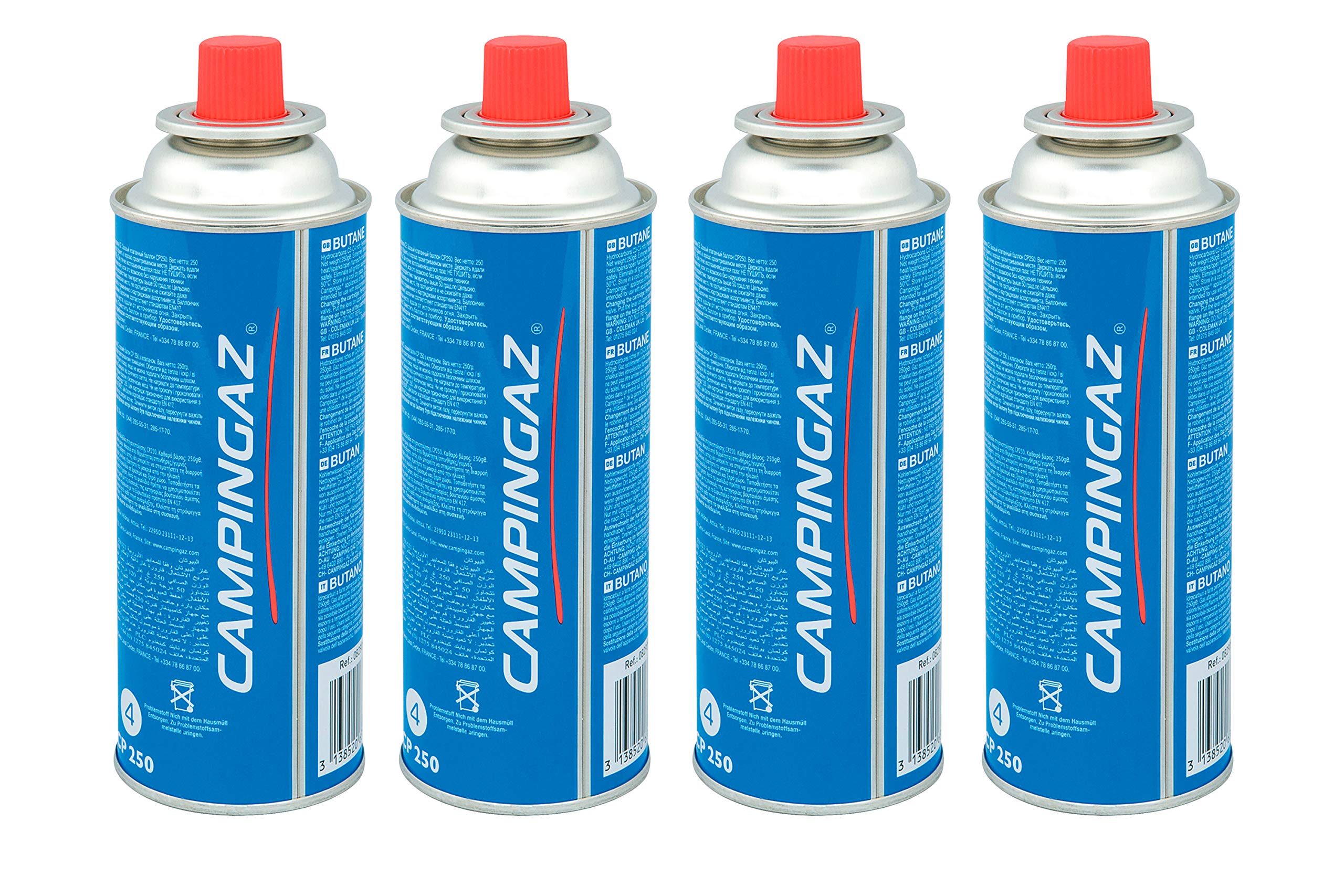 Campingaz CP250 4 PACK Gas Cartridge - Blue, X 220 G, Blue, 4 Pack EU
