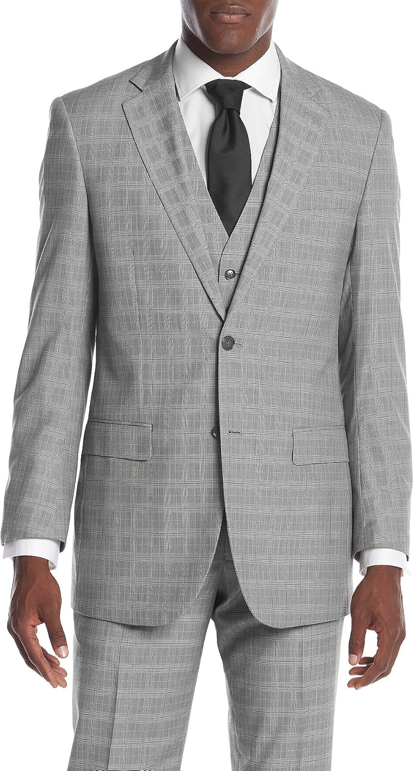 Perry Ellis Men's Modern Fit Suit Separate (Blazer, Pant, and Vest) at  Men’s Clothing store