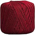 Threadart 100% Pure Cotton Crochet Thread - Burgundy - Size 10 and 3 - Singles and Bulk Packs Available - Size 3 - Color 37
