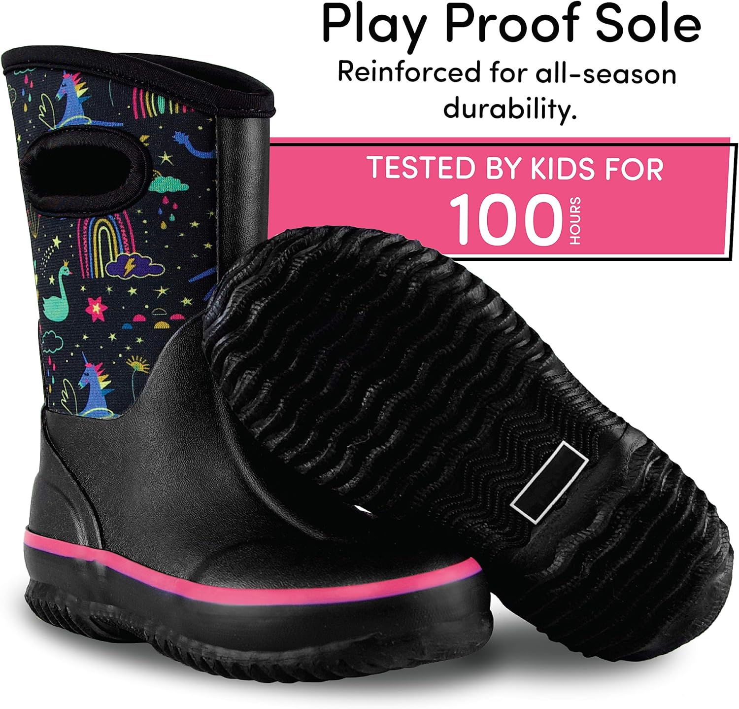  | LONECONE Insulating All Weather MudBoots for Toddlers and Kids - Warm Neoprene Boots for Snow, Rain, and Muck | Boots