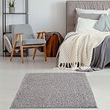 THE RUGS Living Room Rug Shaggy 120x120 Grey 30 mm Thick Polypropylene view 3