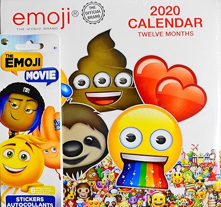 Amazon 絵文字 壁掛けカレンダー 10インチ X 10インチ 絵文字ムーバーステッカー フリップパックセット 手帳 カレンダー 文房具 オフィス用品