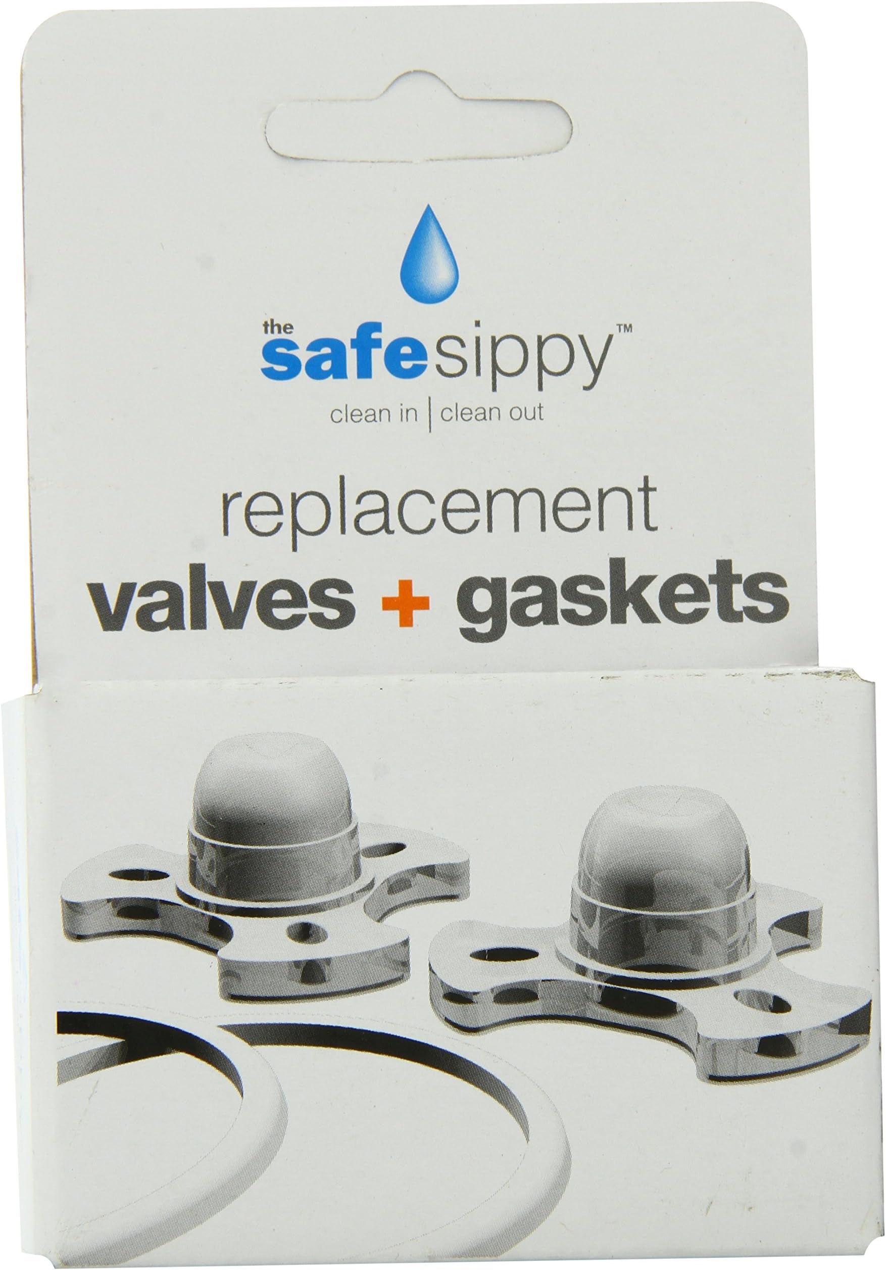 The Safe Sippy Valve and Gasket Replacement Pack, White, 6 Months