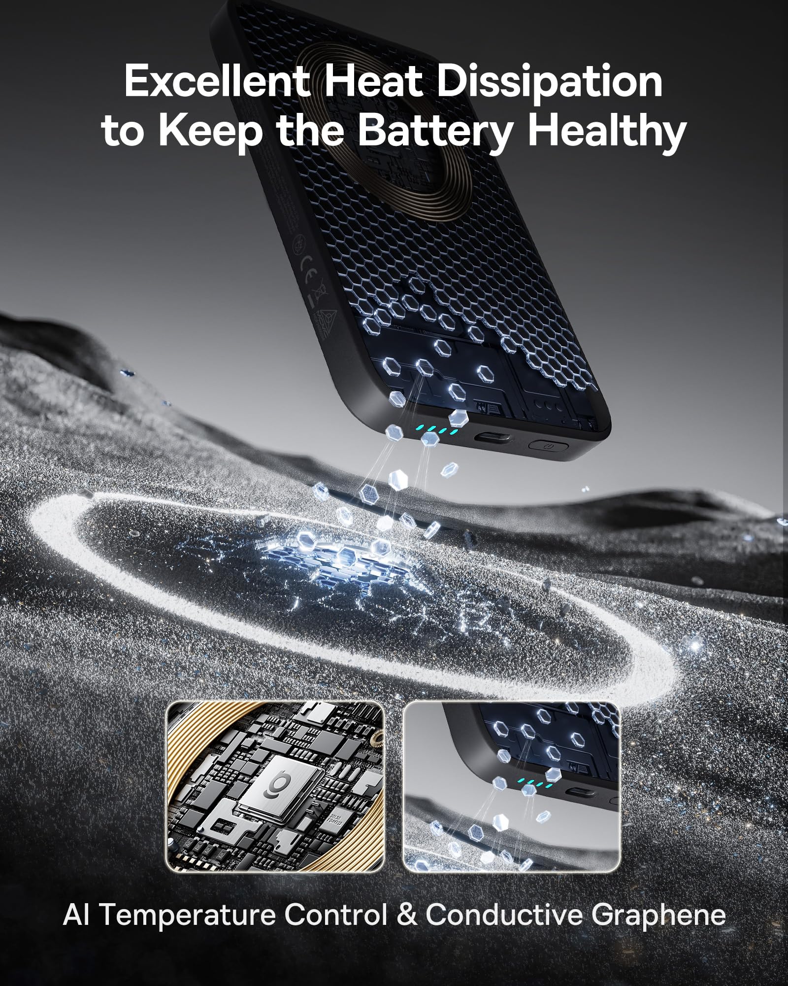 Baseus Enerfill MagSafe Powerbank 10000 mAh 22.5 W Magnetic Power Bank USB C, Wireless External Mobile Phone Batteries, Wireless Mini Power Bank, Compatible with iPhone 16/15/14/13/12/Pro