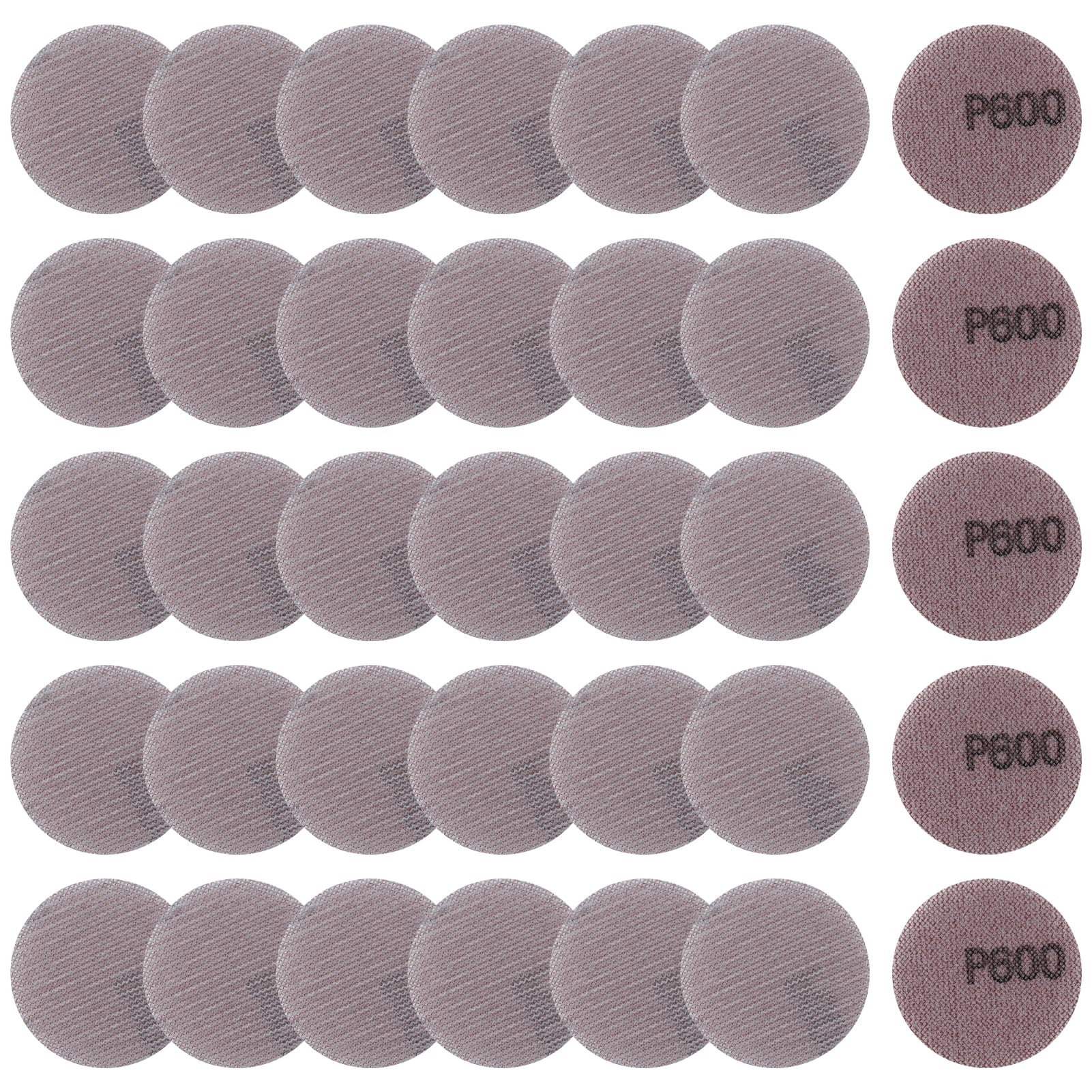 LEONTOOL 2 Inch Mesh Abrasive Mesh Sandpaper Hook and Loop Sanding Discs 600 Grit, Pack of 35 Dust Free Net Sandpaper Abrasives Pads Drywall Sander Sandpaper for Metal, Wood, Composites