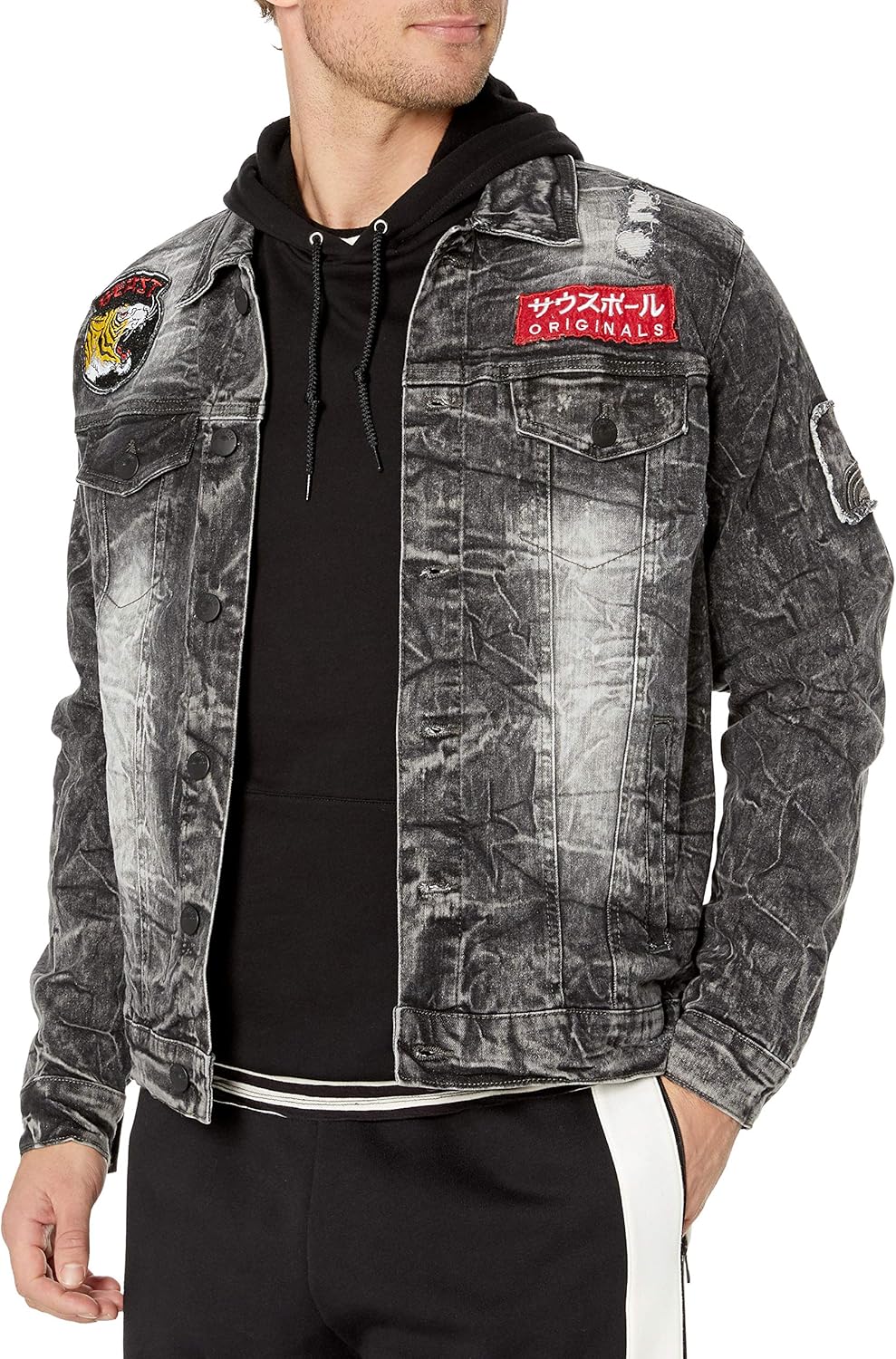 Southpole Men's Aian Utility Premium Fashion Denim Jacket: Clothing