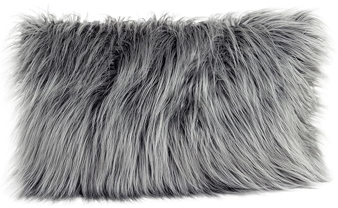 Nielsen Kissenbezug Keller, 30x50 cm, Silver (grau), extra flauschig, Kuschelkissen