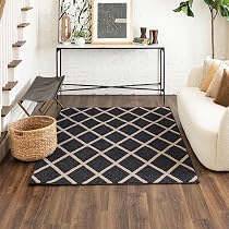 Amazon.com: Mohawk Home Sloan Sisal Geometric Diamond Black 5' x 7 ...