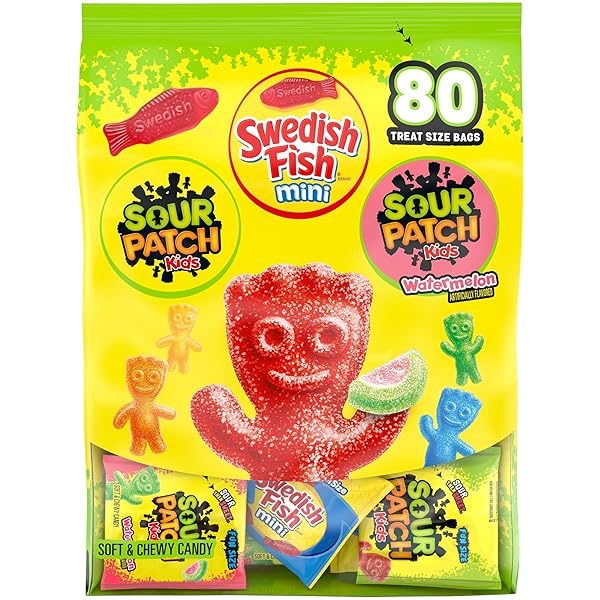SOUR PATCH KIDS AND SWEDISH FISH MINI SOFT...
