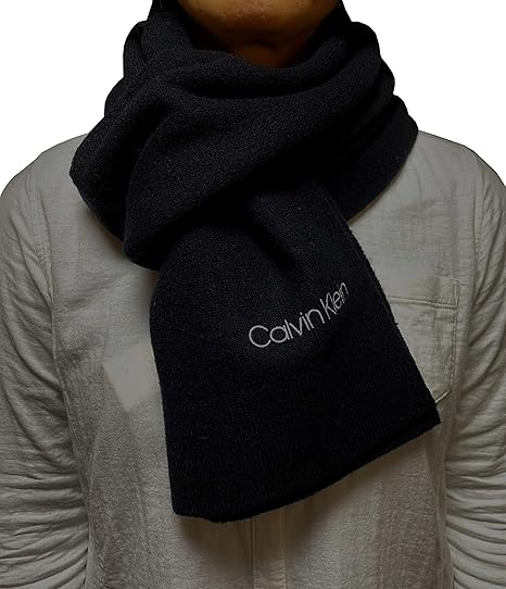 Amazon Co Jp カルバンクライン Calvin Klein マフラー メンズ レディース ブラック 並行輸入品 服 ファッション小物