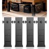 LEVENDOR College Dorm Bed Risers Heavy Duty Extra Tall - 2/4/6" Aadjustable Height, Thickened Steel Bed Risers Fit Bed Legs Up to 2.2&ldquo;, Wide Base Bed Extenders for Dorm, Metal Dorm Bed Lifting Kit