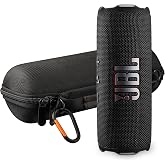 JBL FLIP 7 (Black) Waterproof Portable Speaker Bundle with X-Halo Hardcase (Black)