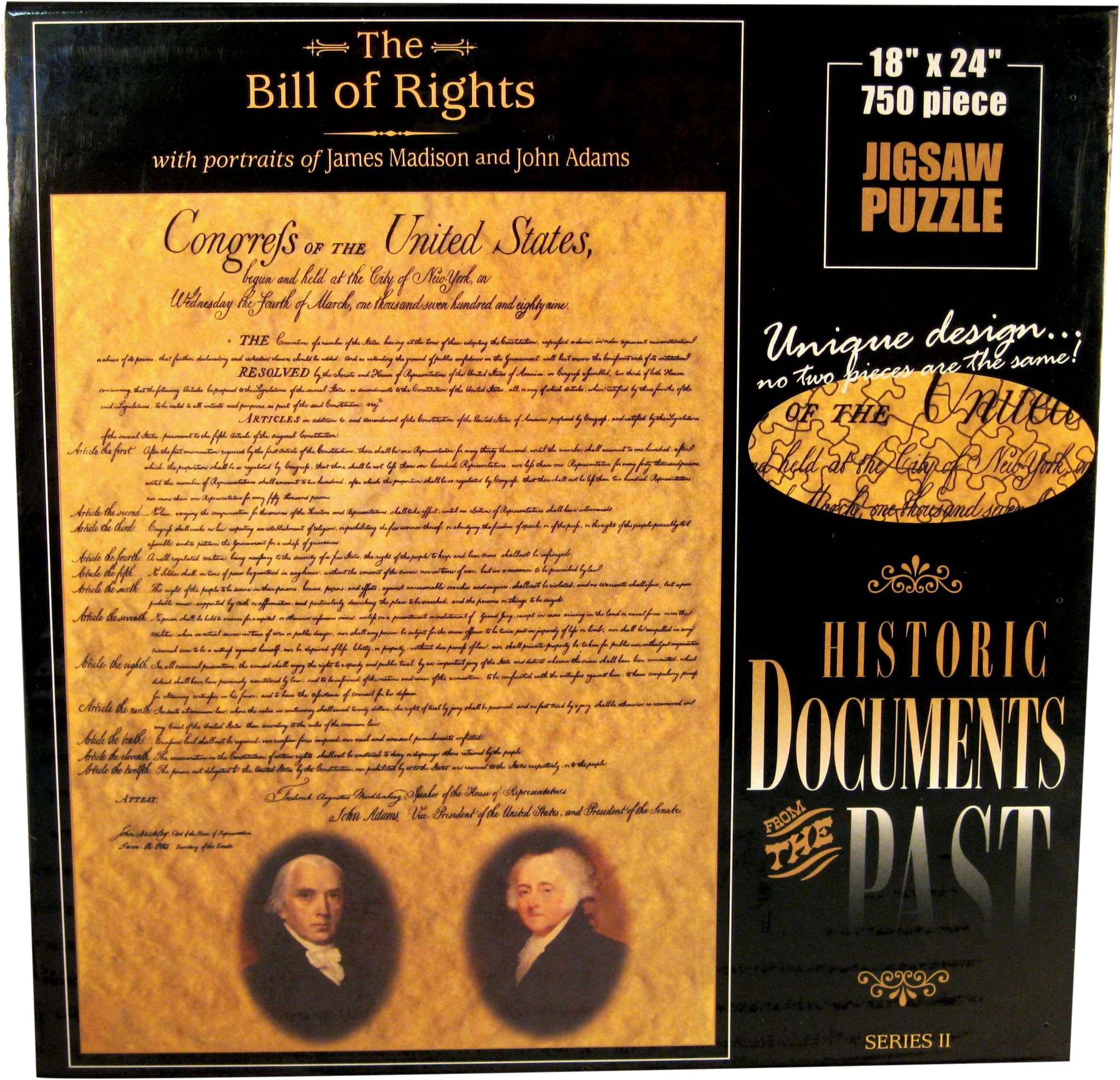 American Documents The Bill of Rights Jigsaw Puzzle (750-Piece)
