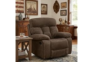 Trygoal Oversized Recliner Chair, Single Oversized Recliner, Recliners with Home Theater Seating for Living Room, Apartment, Home Theater, Dark Brown