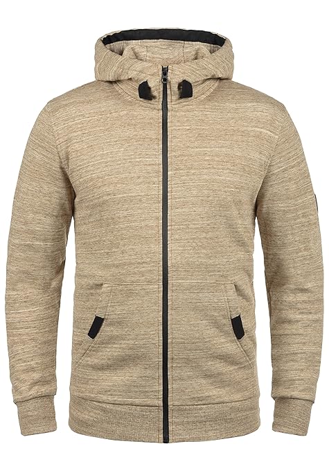 !Solid Obito Herren Sweatjacke Kapuzenjacke Hoodie Meliert Mit Kapuze Reißverschluss Und Fleece-Innenseite
