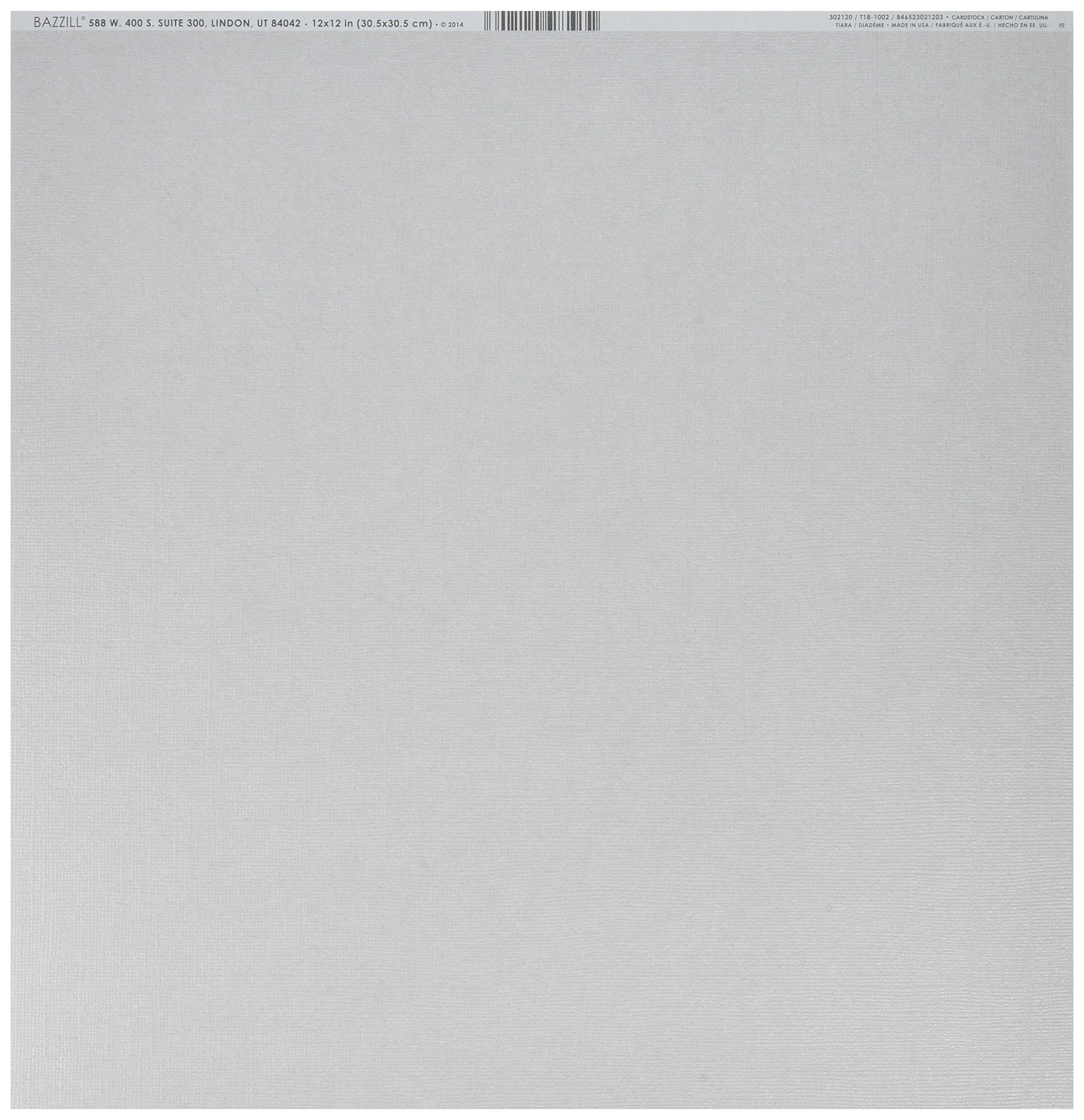 Bazzill Basics Paper ScrapBooking Sheets Bling Tiara, Grey, Pack of 25, 30.5 x 30.5 cm