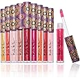 Nicole Miller Lip Gloss Collection Shimmery Glosses for Women and Girls Long Lasting Color Set with Rich Varied Colors, Pink Shimmer, 10 Count (Pack of 1)