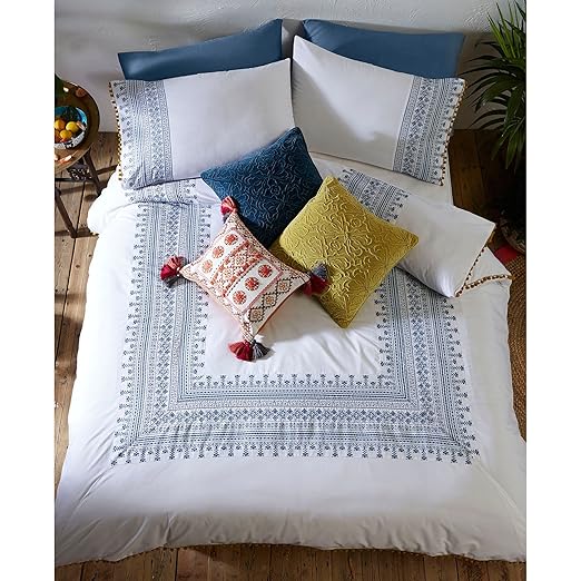 MW by Matthew Williamson White 'Skye' Embroidery Bedding Set Super King