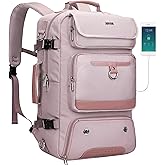 PIJUSHI Carry on Travel Backpack for Women Convertible Duffel Bag Backpack Large Luggage Rucksack Fit 16 Inch Laptop(PE039 Light Purple)