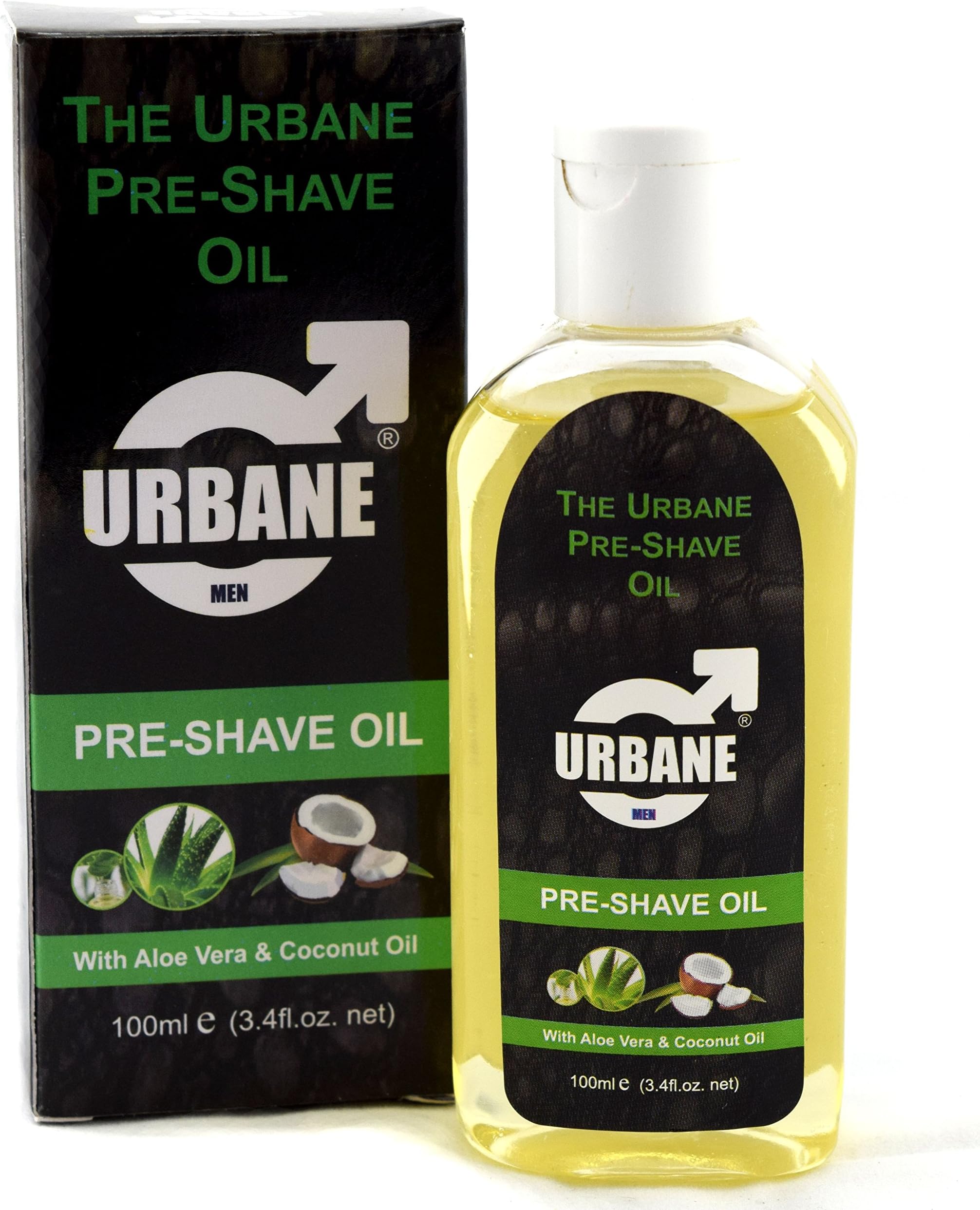 Urbane Men Pre-Shave Oil for Manual & Electric 100ml (Aloe Vera & Coconut Oil)