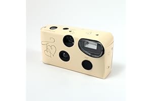 WEDDINGSTAR Enchanted Hearts Ivory And Gold Single Use Camera