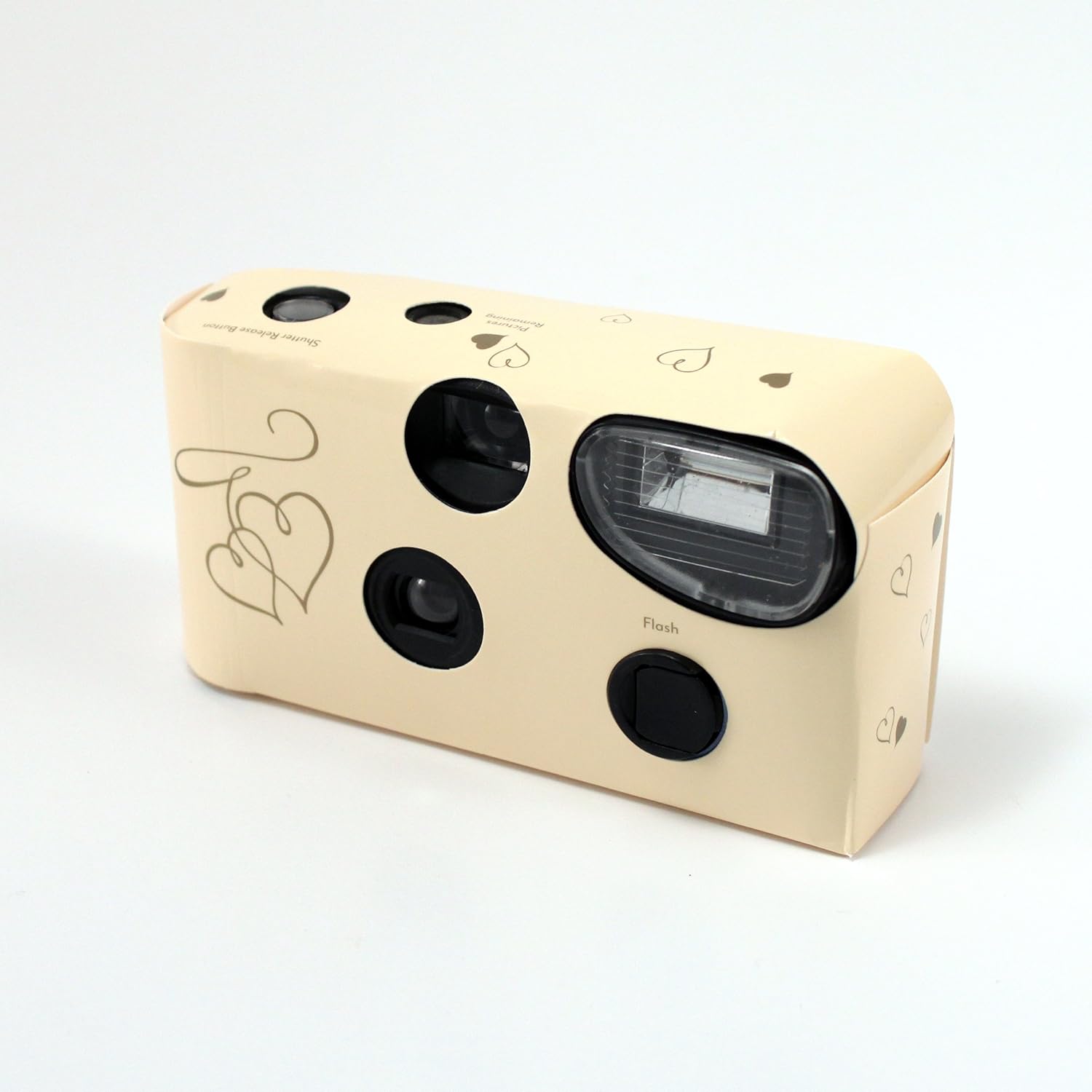 Disposable Camera with Flash Enchanted Hearts Ivory and