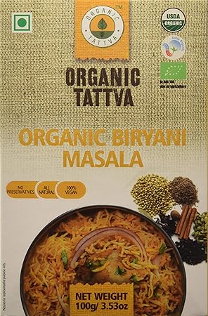 Organic Tattva Biryani Masala, 100g