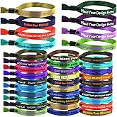 100/500/3000PCS Custom Cloth Event Wristbands Logo/Color/Text/Sign, Personalized Cloth Admission Identification Bracelet for Wedding Party Awareness Club Events