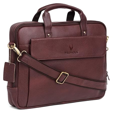 WildHorn Leather 16-inch Brown Laptop Bag