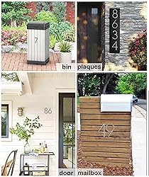 nanlyiau 5in 3D Adhesive door number house numbers