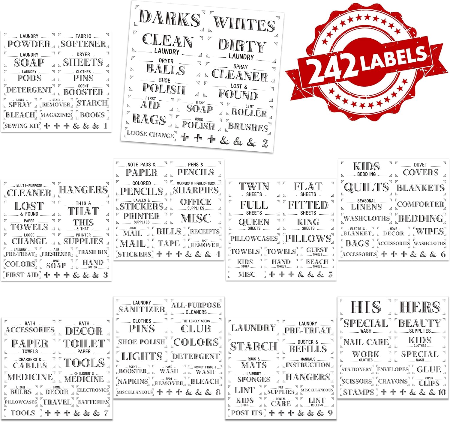 Amazon Com 242 Pcs Home Office Organization Labels Printed Customizable Water Resistant Stickers With Perforation Line In Various Sizes For Bathroom Living Room Laundry Closet Farmhouse Jars Containers Bins Home Kitchen 242 pcs home office organization labels printed customizable water resistant stickers with perforation line in various sizes for bathroom living room