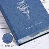Lanpn Photo Album 7x5 Blue Linen 200 Photos 13x18cm Top Loading view 3